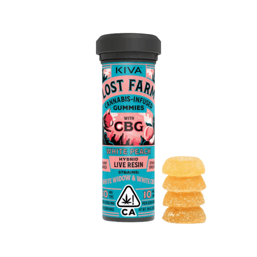 White Peach x White Widow 1:1 Live Resin Gummies