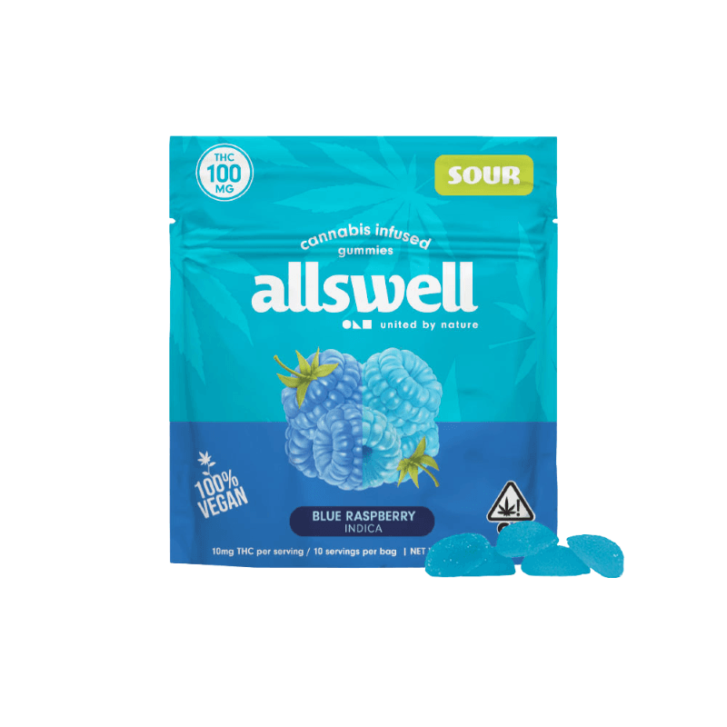 Sour Blue Raspberry Gummies