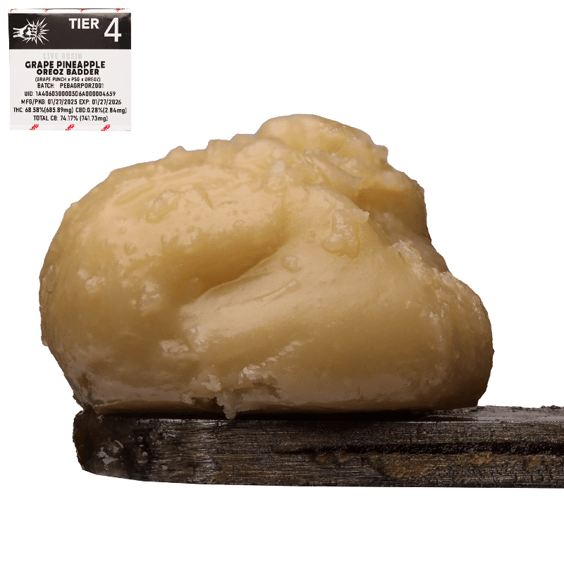 Grape Pineapple Oreoz Tier 4 Live Rosin Badder