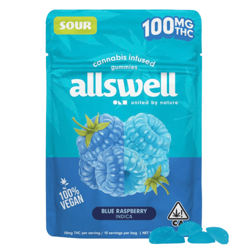 Sour Blue Raspberry Gummies