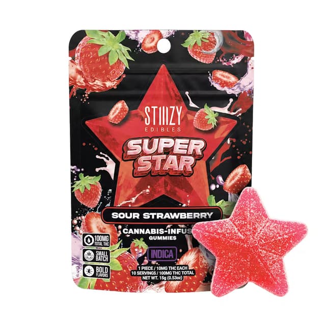 Sour Strawberry Star Gummies