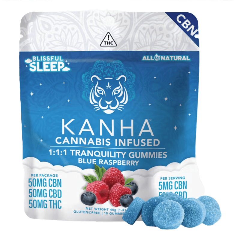 Blue Raspberry Tranquility Sleep Gummies 1:1:1