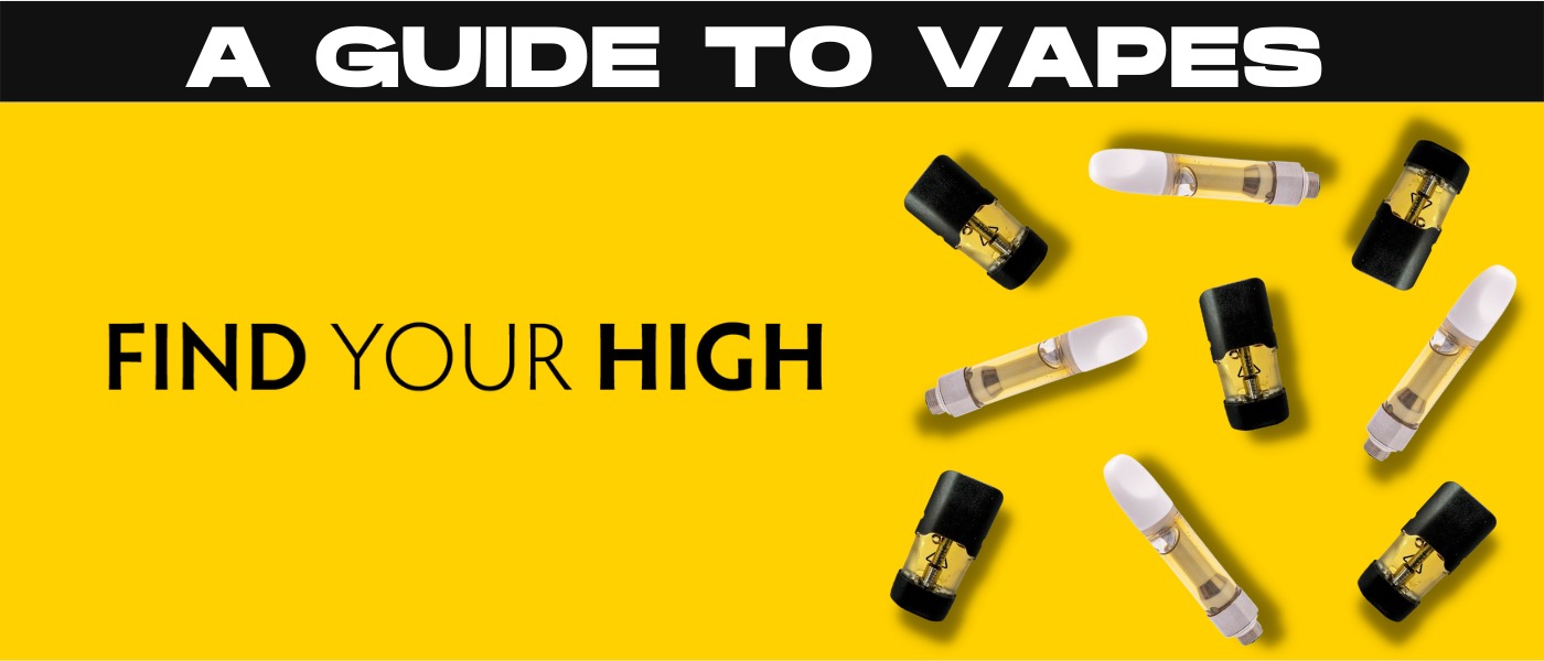 a group of vapes sitting on top of a yellow background.