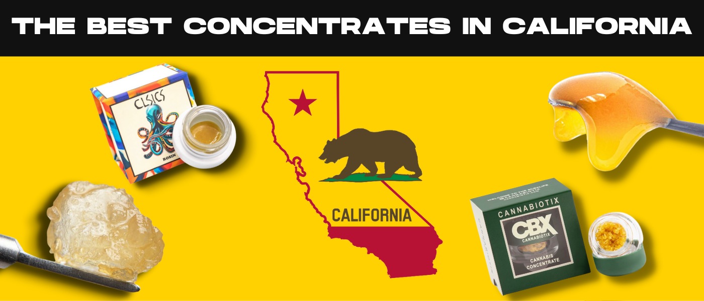 a map of the state of california with the words the best concentrates in california.