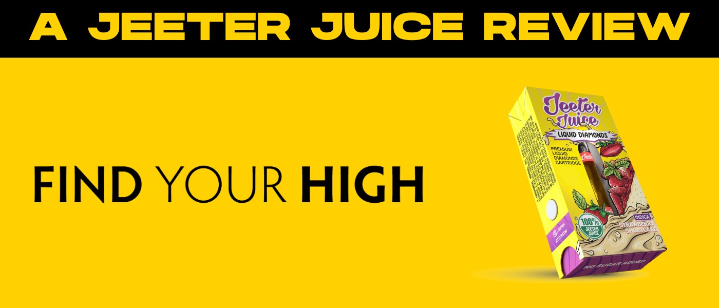 a black and white image that says 'a jeeter juice review'