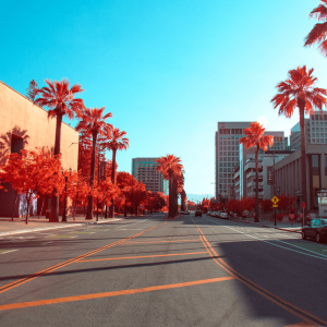 a suburban California street