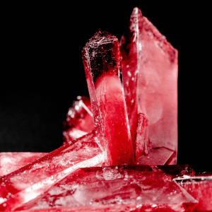 cracked red ruby gemstone