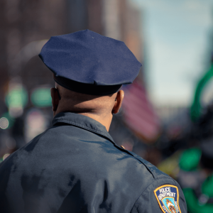 man wearing a police uniform