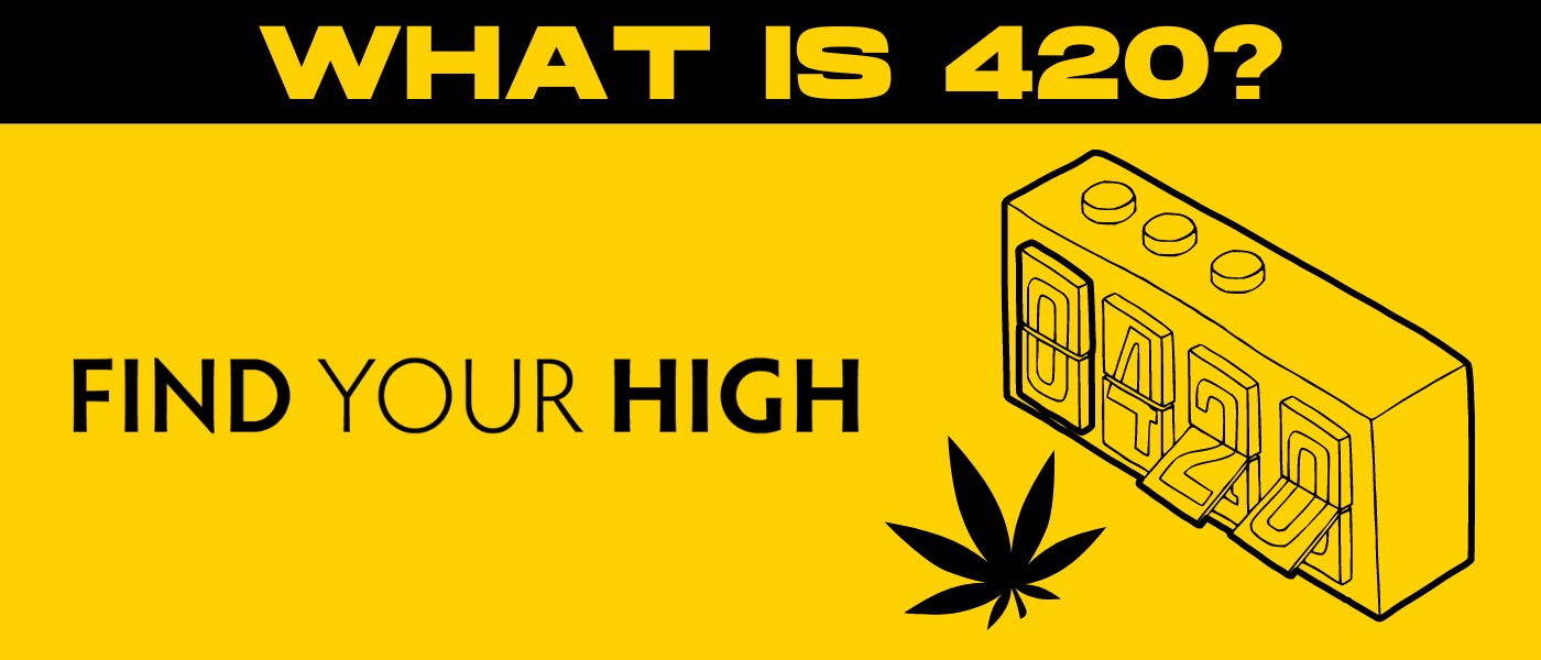 black and yellow banner image asking 'what is 420?'