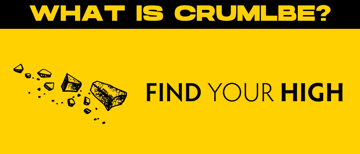 black and yellow banner image asking 'what is crumble?'