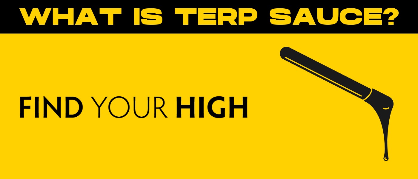 a black and yellow banner image asking 'what is terp sauce'