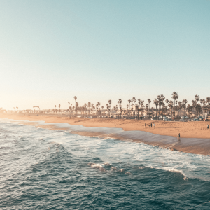 Newport Beach coastline in Orange County California