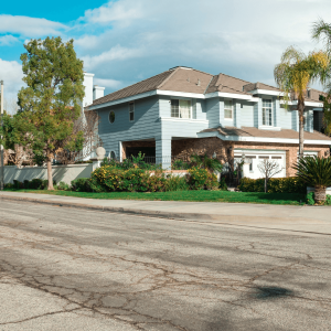 a corner house on a Southern California neighborhood street