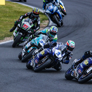 motorcycle racing on a track