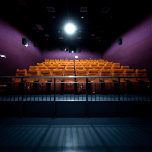 the inside of a movie theater