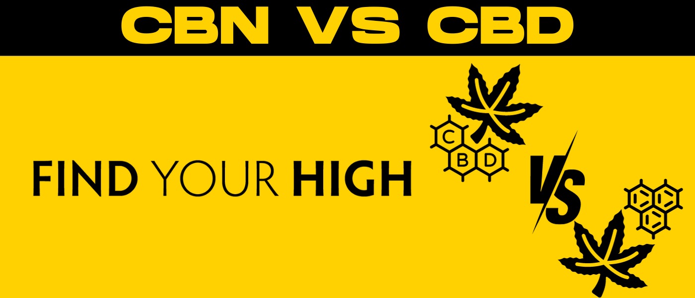 black and yellow banner image saying 'cbn vs cbd'