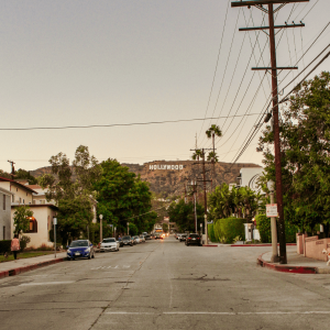 a residential street in Hollywood, CA