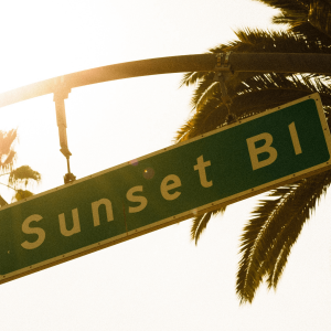 Sunset Boulevard Road Signage