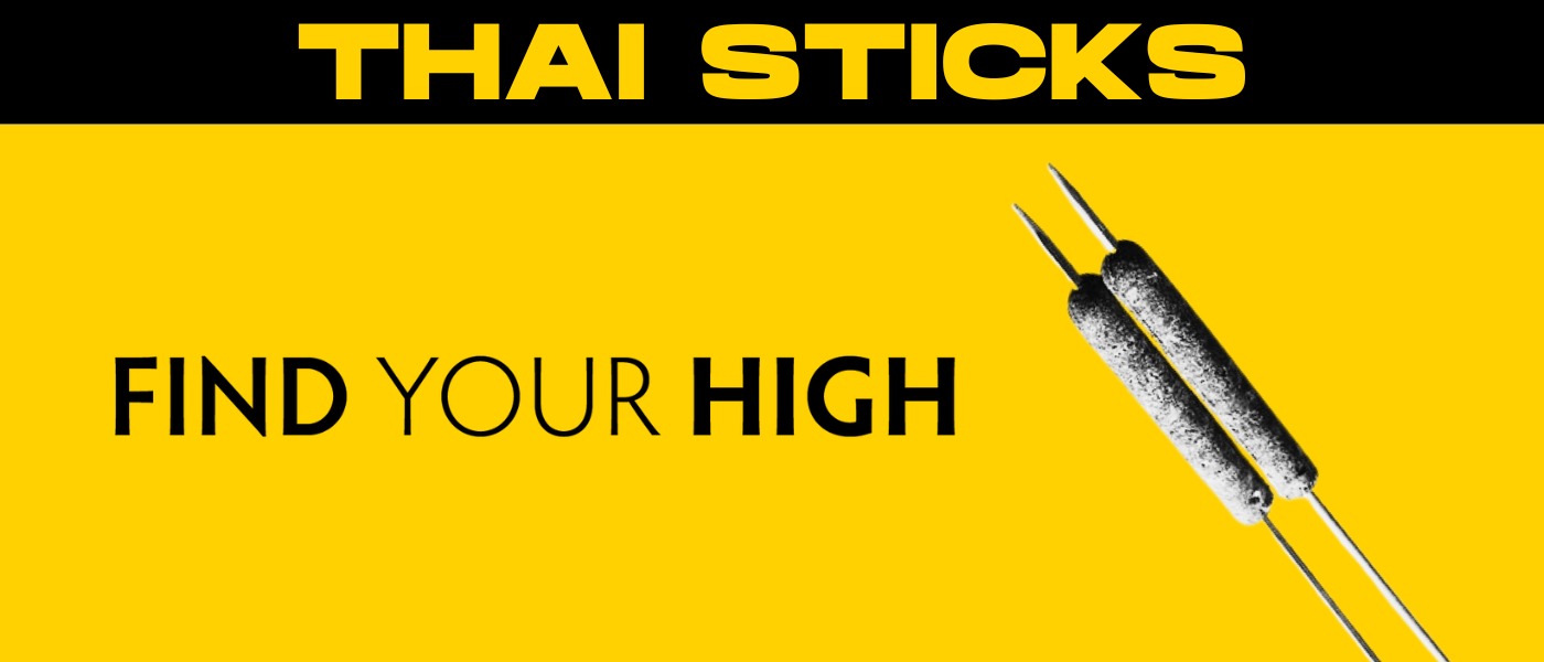 black and yellow banner image for thai sticks blog