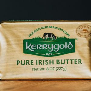 a gold bar of kerrygold butter