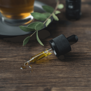 a dropper loaded with CBD oil