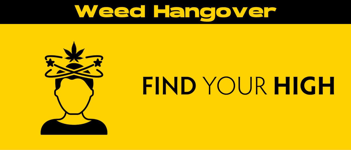 black and yellow banner image for weed hangover blog