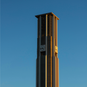 the clock tower on UC Riverside campus