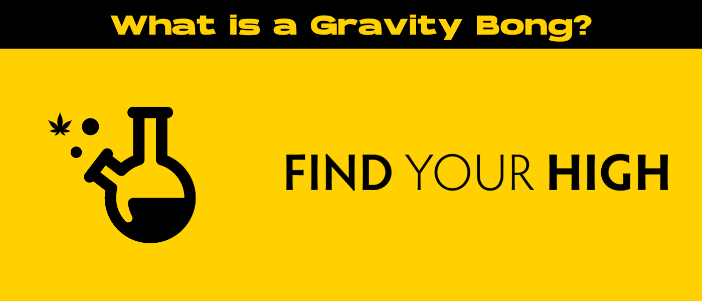 black and yellow banner image for what is a gravity bong?