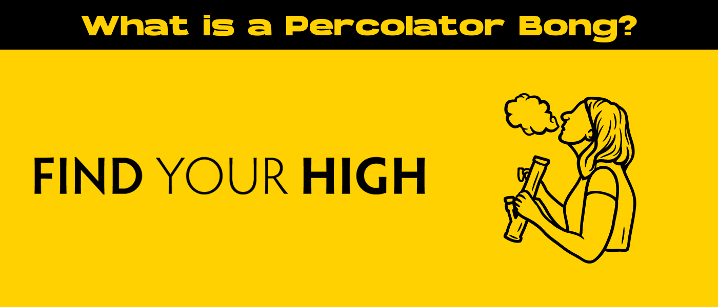 black and yellow banner image for what is a percolator bong