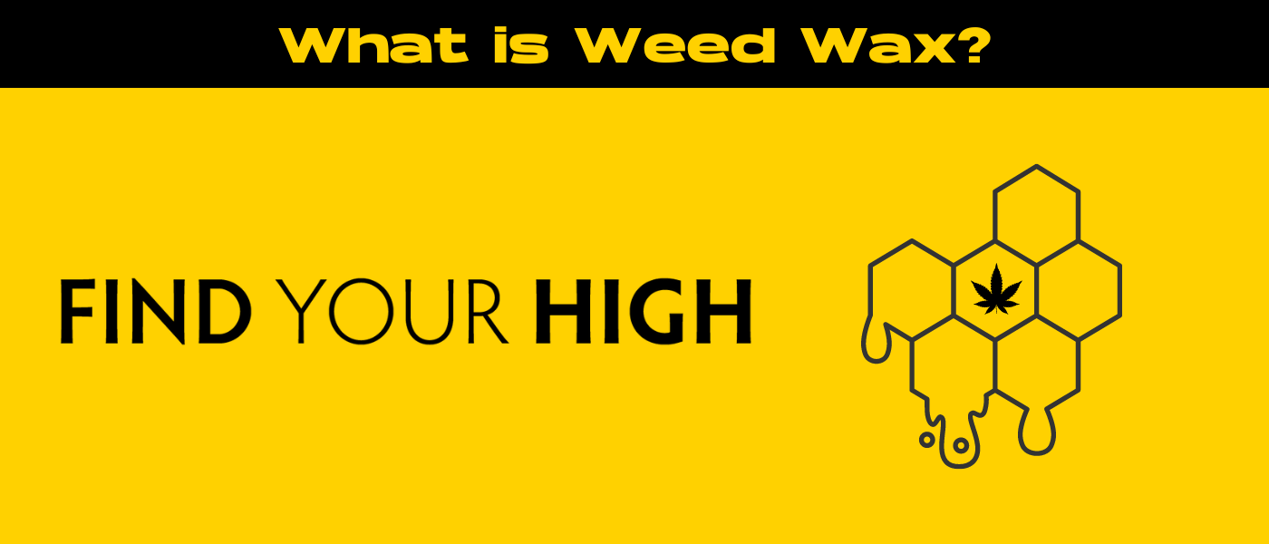 black and yellow banner image for what is weed wax