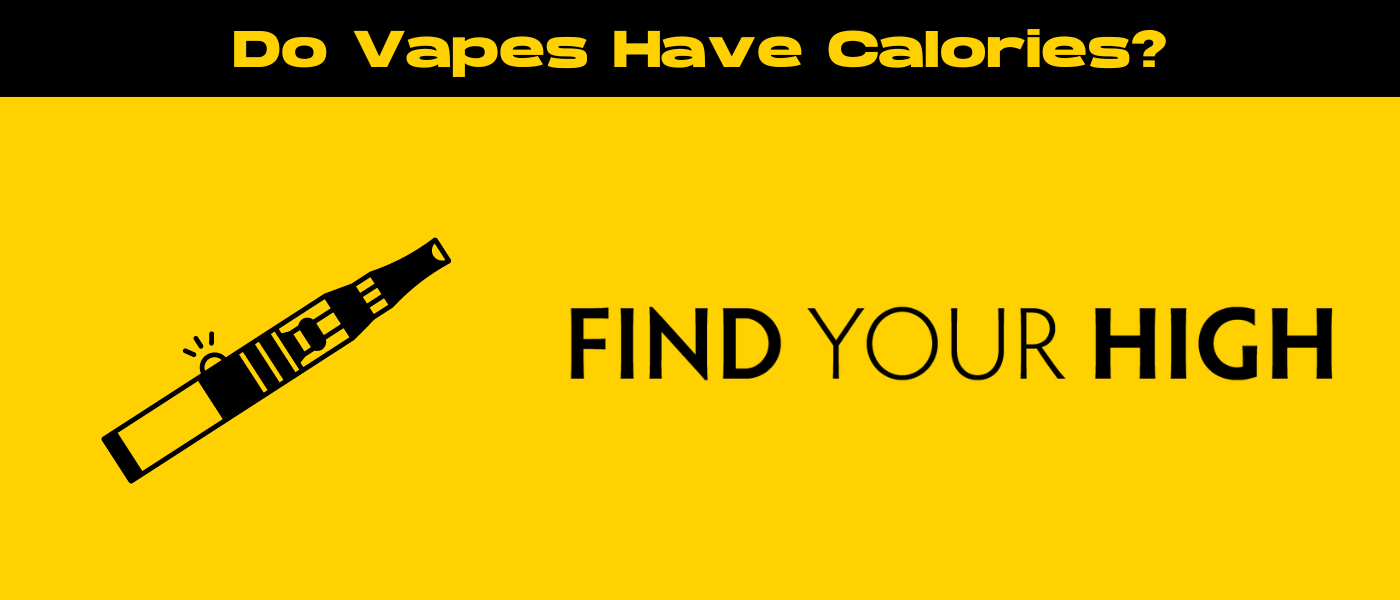 black and yellow banner image for do vapes have calories blog