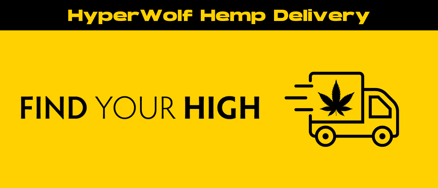 black and yellow banner image for hyperwolf hemp delivery blog