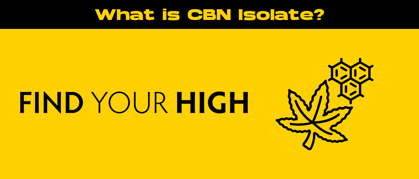 black and yellow banner image for what is cbn isolate blog