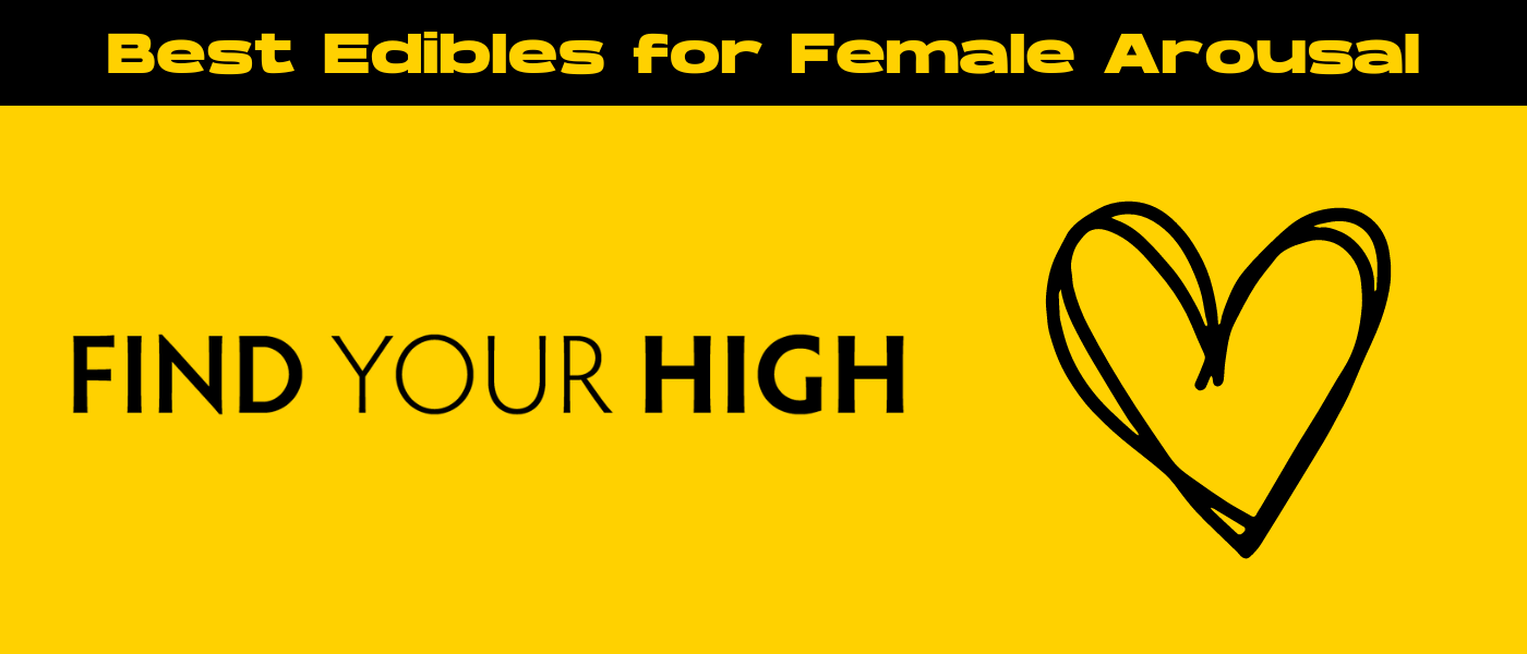 black and yellow banner image for best edibles for female arousal blog