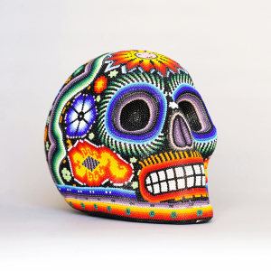 colorful skull against a white background