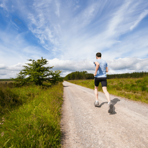 man running outdoors