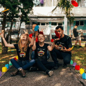 people sitting at an event