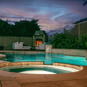 backyard pool and hot tub in san clemente 