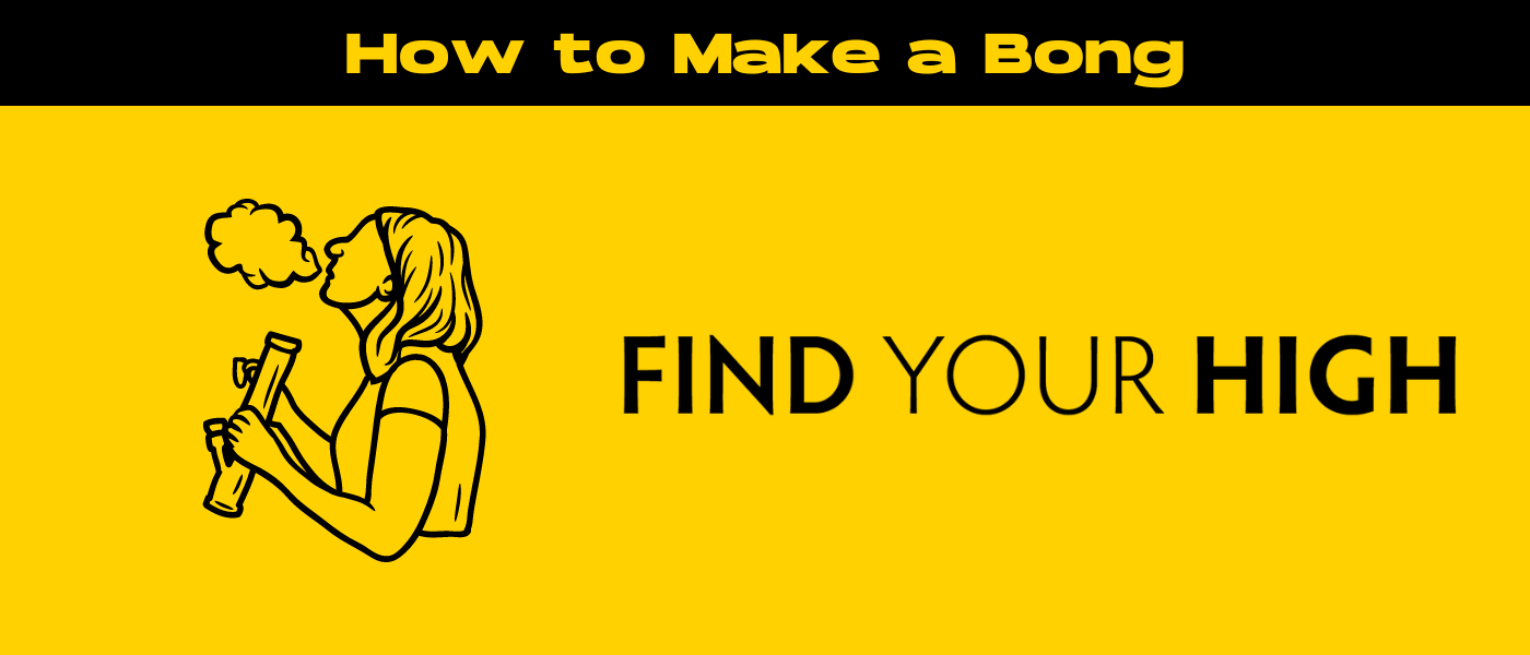 black and yellow banner image for how to make a bong blog