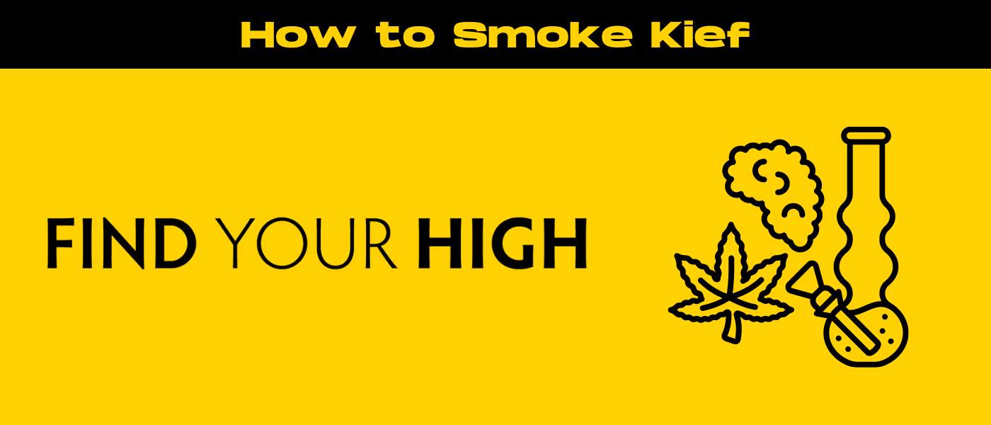 black and yellow banner image for how to smoke kief blog