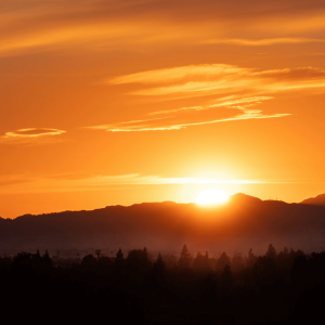 sunset in San Dimas California