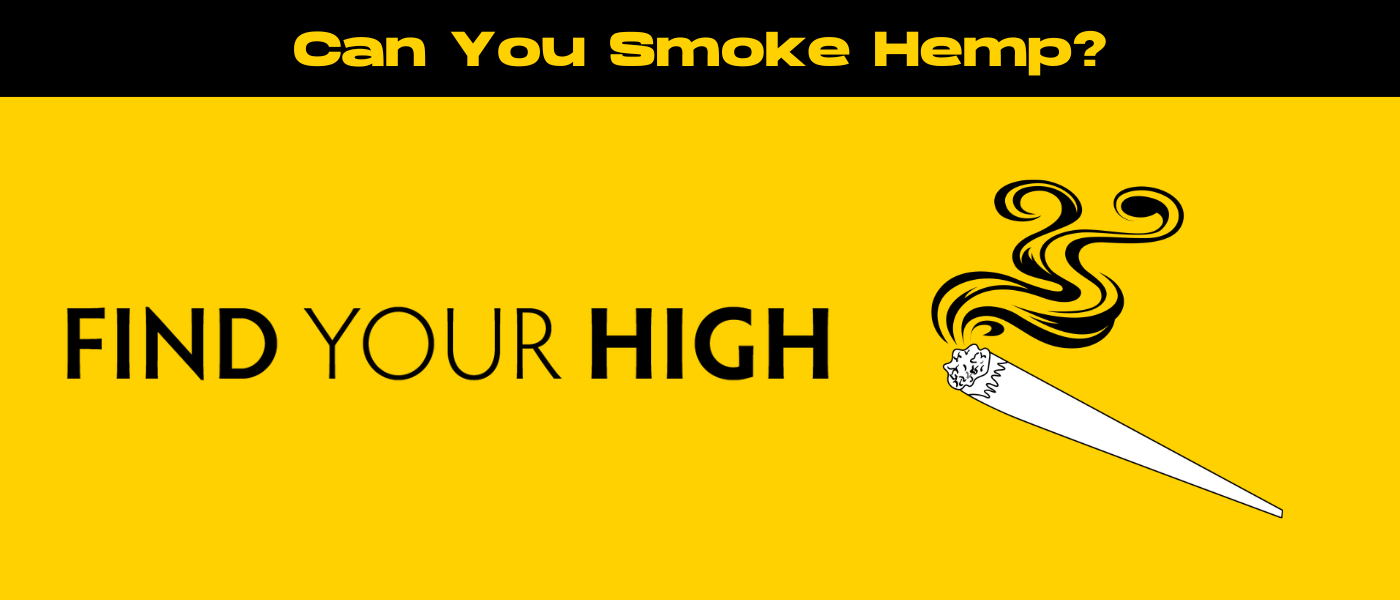 black and yellow banner image for can you smoke hemp blog