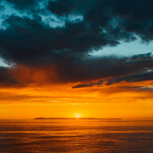 colorful sunset in Dana Point California