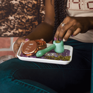 a girl packing a bowl