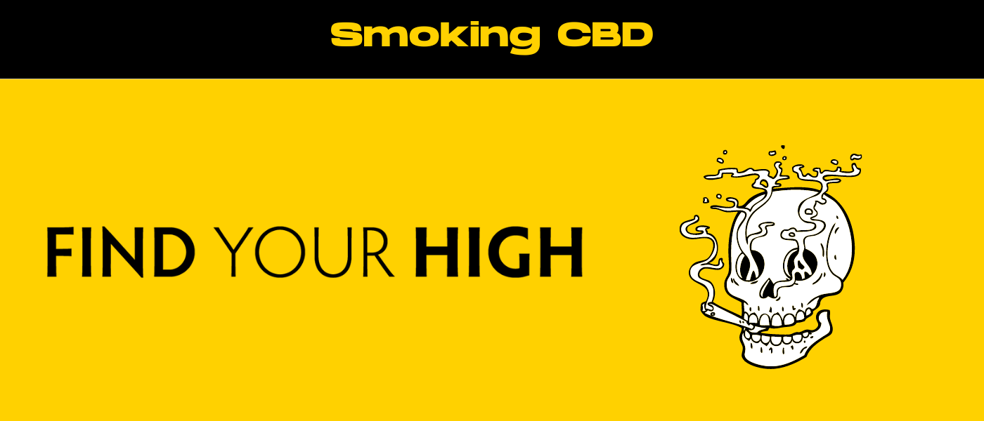 black and yellow banner image for smoking cbd blog