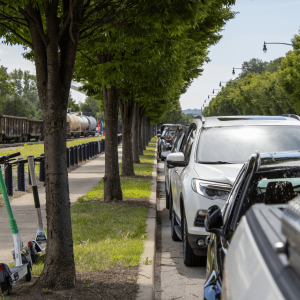 cars parked on the street