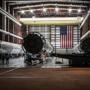 large plane inside a plane garage