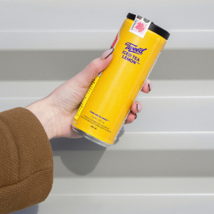 yellow THC beverage can