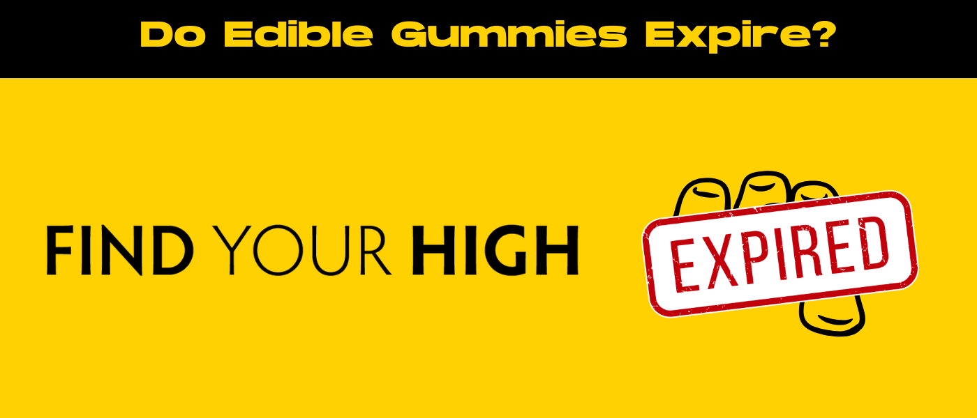 black and yellow banner image for do edible gummies expire blog