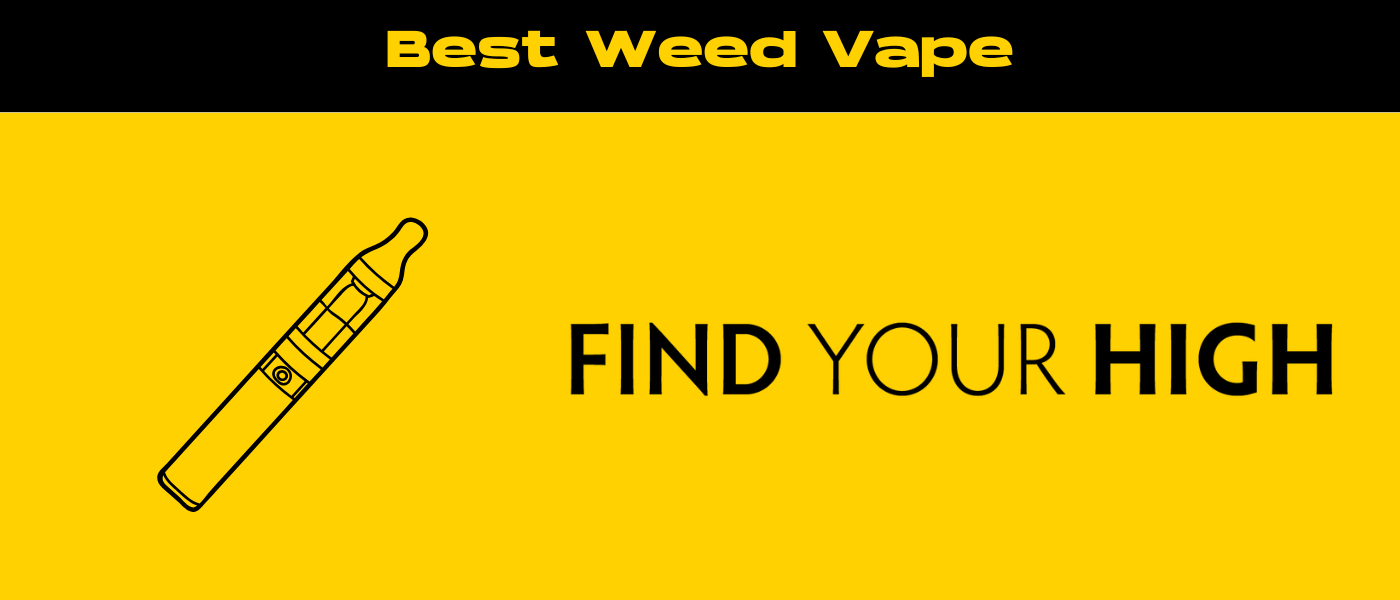 black and yellow banner image for best weed vape blog